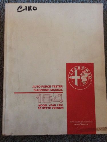 Alpha romeo auto  force tester diagnosis manual 164 year 1991 60 state version