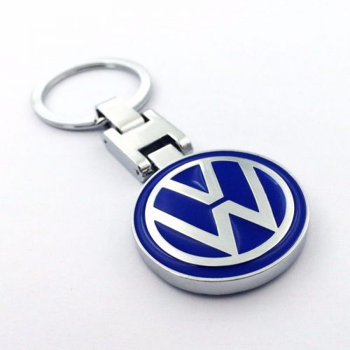 Metal car double side logo keyring key chain pendant key holder for volkswagen