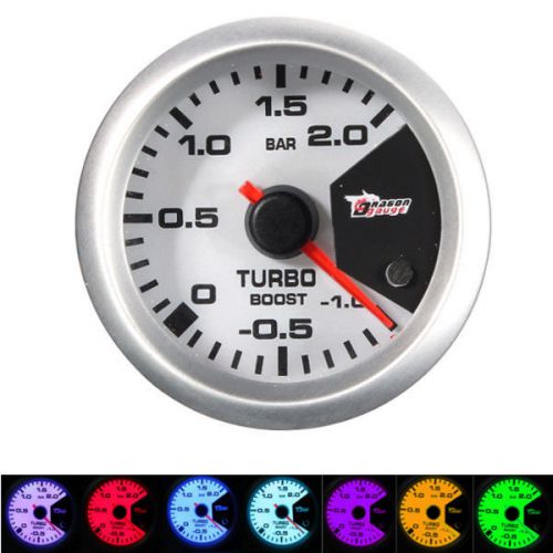 2&#034; 52mm stepper motor car turbo boost gauge meter with sensor 7 colors