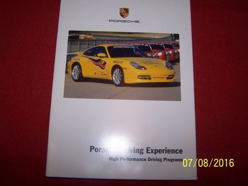 2001 porsche driving experience folder usa!
