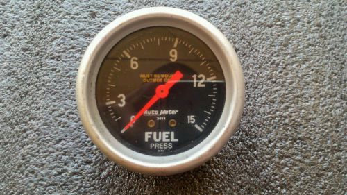 Auto meter sport comp 3411 2 5\8 mechanical fuel pressure gauge 