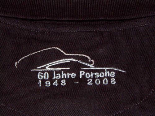 Porsche design driver&#039;s selection rare nos 60 jahre (year) dual embroidered polo