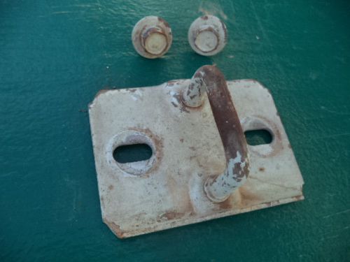 1965 dodge dart trunk striker plate with bolts-good shape-free shipping