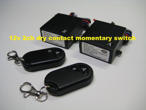 12v 2 channel dry contact output momentary on remote control relay switch rp201m