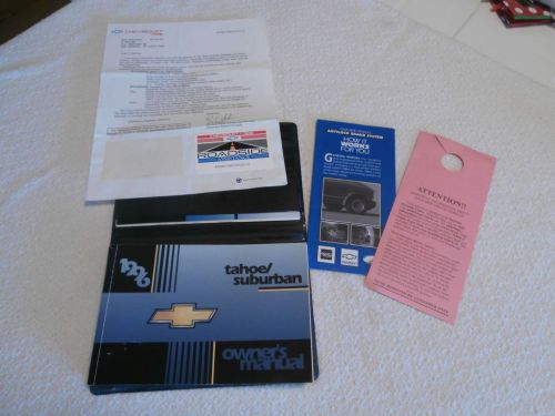 1996 chevy tahoe/suburban owners manual in case
