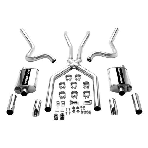 15815 mustang magnaflow dual exhaust with x-pipe kit 2.5&#034; stainless steel v8 196