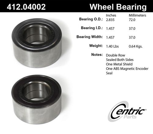 Centric parts 412.04002 front axle bearing