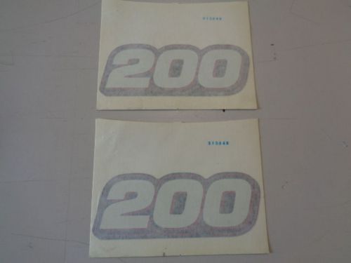 Evinrude 200 pair (2) decal 215348 gray / black / red 8&#034; x 3&#034; marine boat