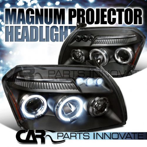 2005-2007 dodge magnum black halo led projector headlights