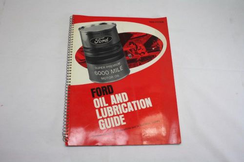 1968 ford oil &amp; lubrication guide service book manual free shipping