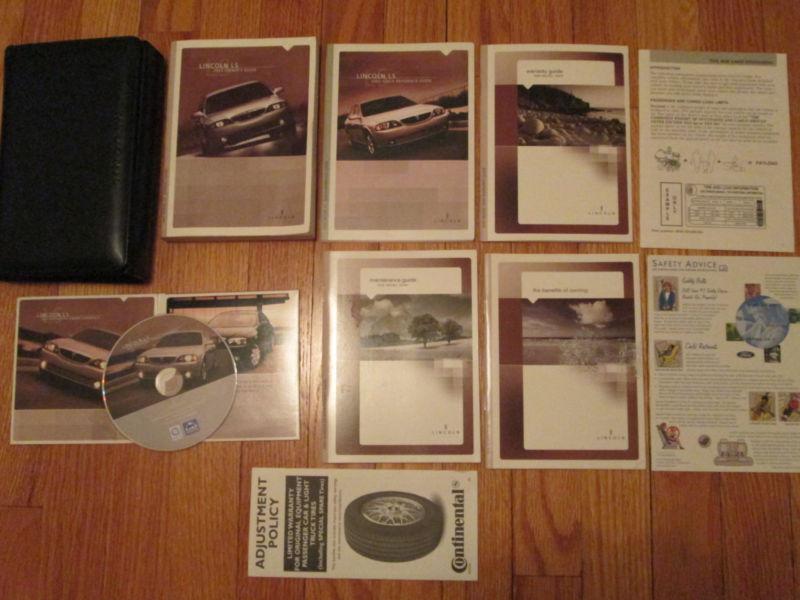 2005 05 lincoln ls v6 v8 owners manual set w oem case & dvd fast shipping  guide