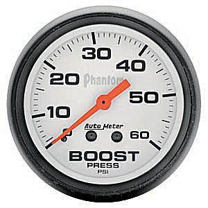 Autometer phantom-boost gauge 2-1/16" mechanical 60 psi 5705