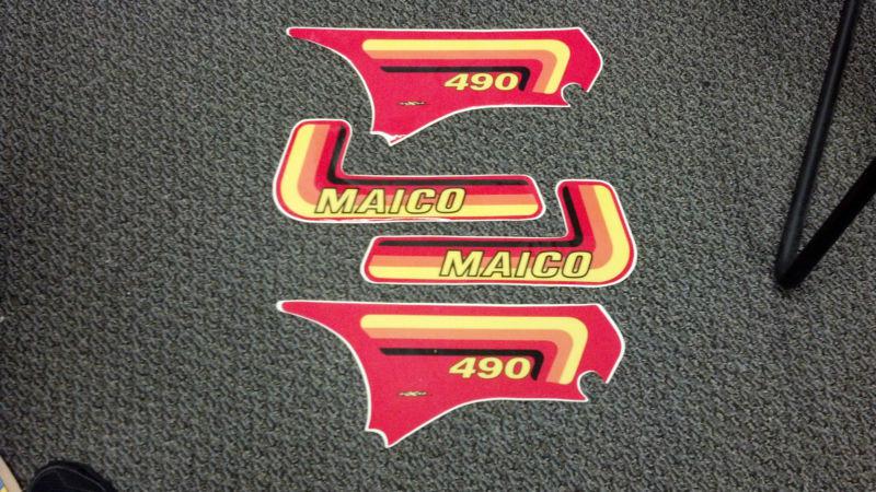 1982 maico 490 - tank & side cover graphics set