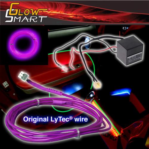 El wire 15ft neon light glow rope with 12v transformer purple