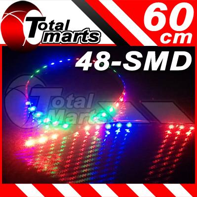 60cm car truck knight rider led decoration strobe flash strip light multicolor
