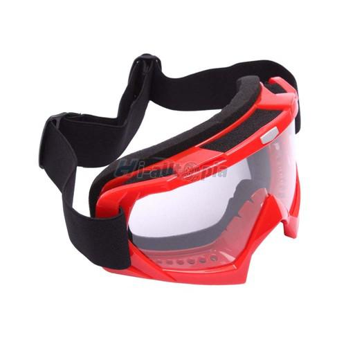 New windproof motorcycle helmet goggles transparent lens glasses red 1200