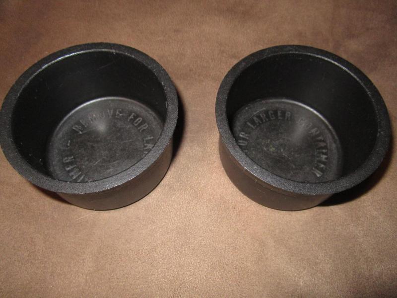 Ford- console cup holder inserts 92-96 bronco f150 f250 f350  97 f250hd f350 oem