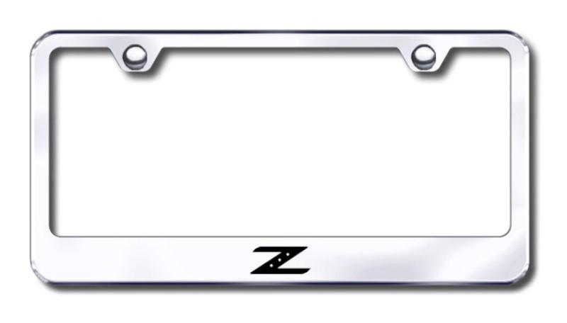 Nissan z  engraved chrome license plate frame made in usa genuine