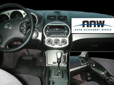 Nissan altima interior aluminum wood carbon dash trim kit set 2002 02  2003 2004
