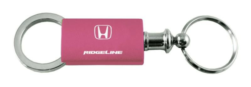 Honda ridgeline pink anodized aluminum valet keychain / key fob engraved in usa