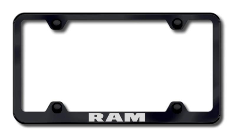 Chrysler ram laser etched wide body license plate frame-black made in usa genui
