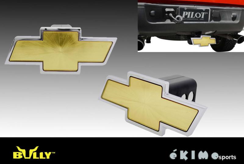 Chevrolet logo bully 1.25" and 2" trailer towing hitch receiver cover cr-132wk