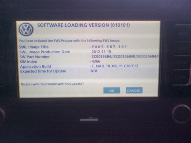Usa rns-510 navigation firmware upgrade + video dvd in motion sw4366 update