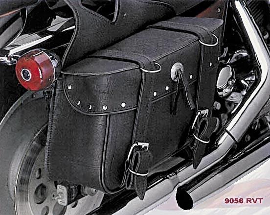 All american rider riveted box style slant saddlebags 13.75" x 8.5" x 6" 9056rvt