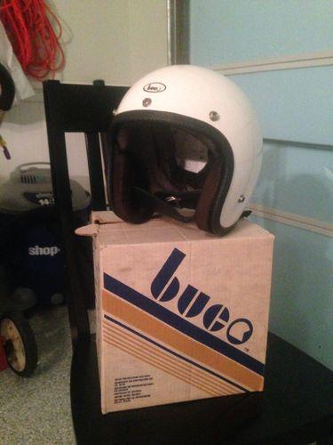 White buco 3/4 motorcycle helmet