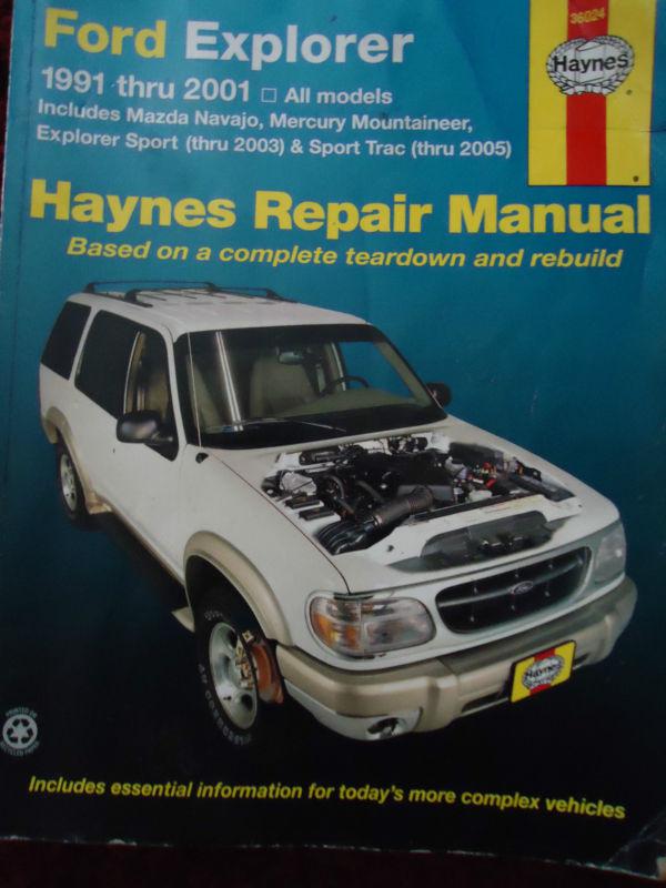 Haynes ford explorer mecury mountaineer sport trac repair manual 1991 thru 2001