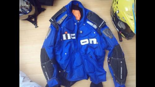 Icon timax 2 mesh textile motorcycle jacket blue