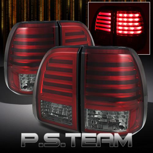 03-07 lexus lx470 sport suv red smoke led strip tail lights lamps left+right