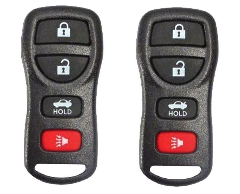 New pair nissan 4 but keyless entry remote key fob clicker transmitter alarm