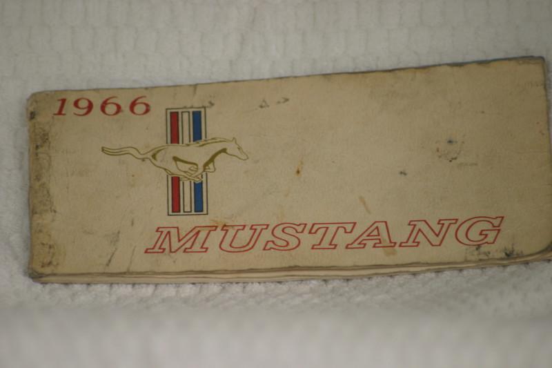 1966 mustang owners manual original first print