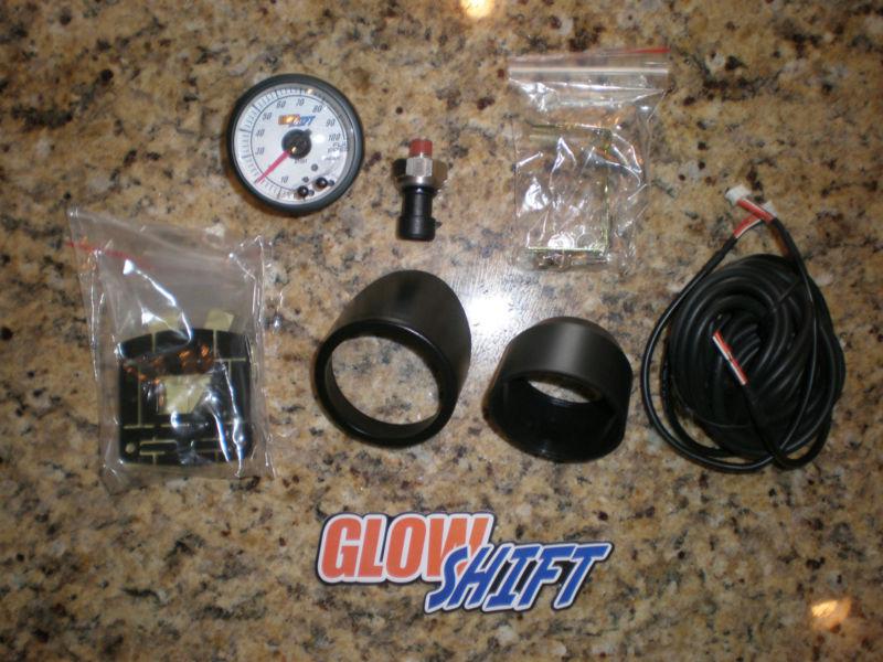 Glowshift 7-color 100 psi fuel pressure gauge