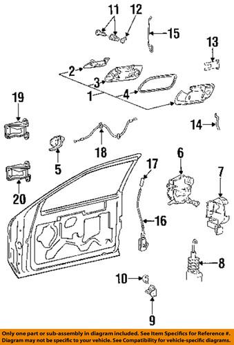 Lincoln oem f3ly6321971a door-lever