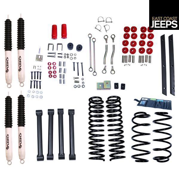 18415.41 rugged ridge 4-inch lift kit with shocks, 03-06 jeep tj wranglers, by