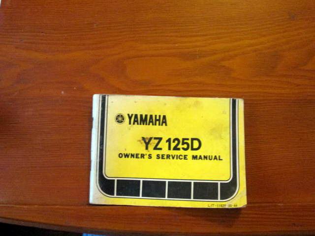 Owner manual yamaha yz125 yz125d 1978 owners manual