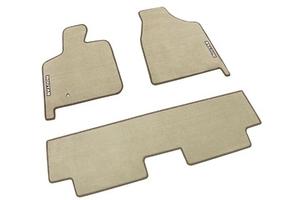 2009-2012 vw volkswagen routan mojomats carpeted set of 3 tan oem new