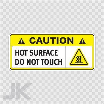 Decal sticker sign warning danger caution hot surface do not touch 0500 z4326