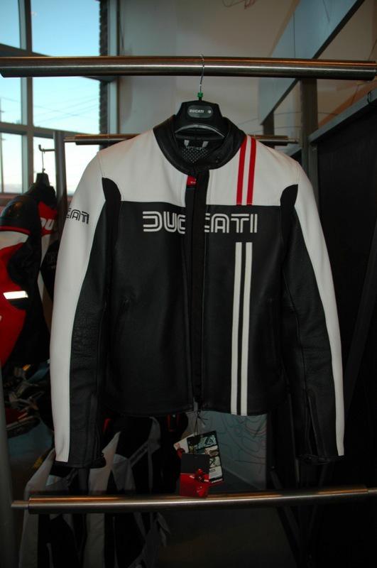 Ducati 80's leather jacket, black & white, women's euro size 48