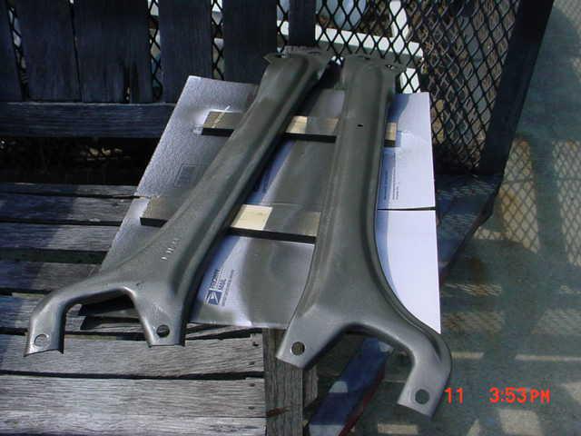  original 1967  mustang fastback gt shock tower braces  {pair} 