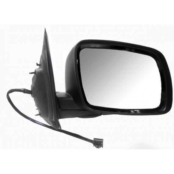 Smooth black power heated side view door mirror foldaway passenger right rh