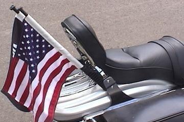 Usa & pow mia motorcycle flags with sissybar style flag poles