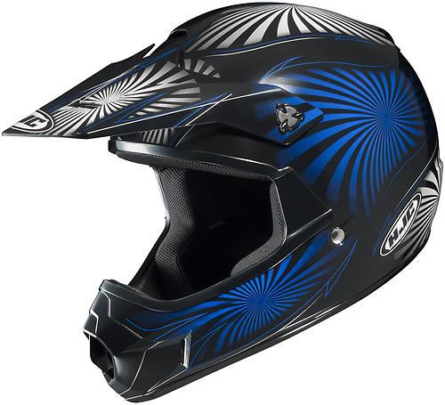 New hjc cl-xy whirl offroad/motocross youth helmet,mc-2/blue/black/white,med/md