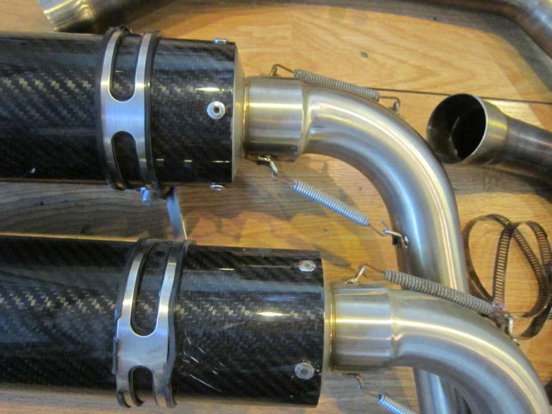 Ducati monster s2r 800 aftermarket exhaust system     pipes/carbon mufflers