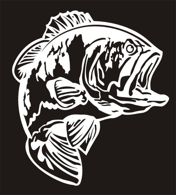 Bass fishing fish vinyl decal window sticker