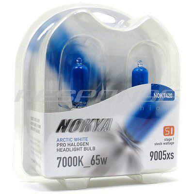 Nokya 9005xs arctic white pro halogen headlight foglight bulbs 7000k 65w