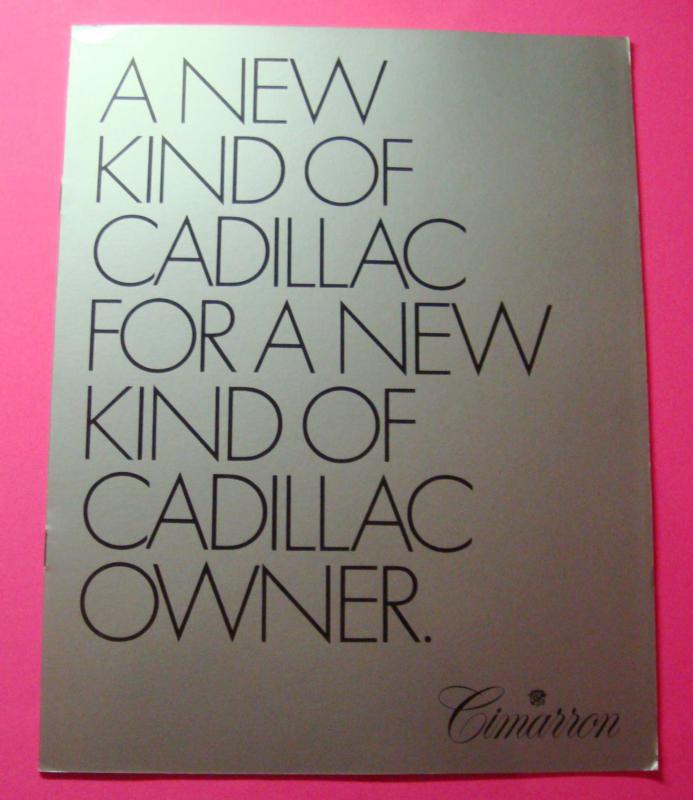 1981 cadillac cimarron  sales brochure..10 pages..