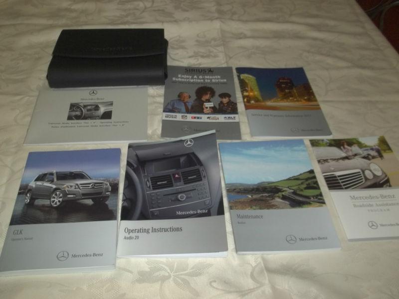 2011 mercedes-benz glk-class owner manual 8/pc.set & black premium benz case.oem